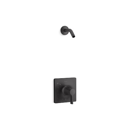 Kohler Venza Rite-Temp Shower Trim Kit, Without Showerhead In Matte Black TLS28128-4-BL